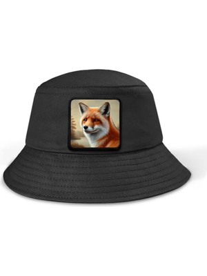 BlackBörk Tilki Logolu Bucket Siyah Şapka