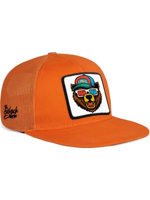 BlackBörk Hip Hop Kids Ayı Logolu Turuncu Çocuk Beyzbol Şapka
