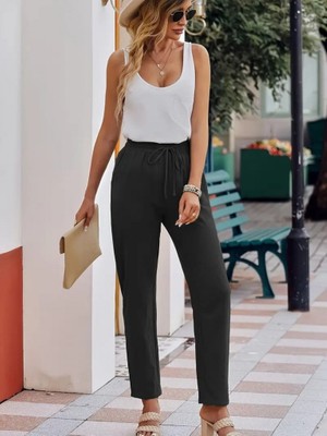 Etiler Collection Kadın Beli Lastikli Keten Pantolon