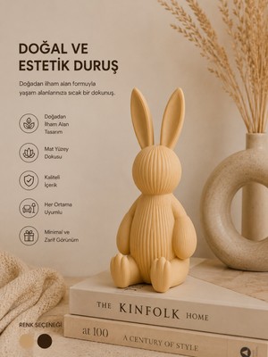 İBERİALHOME Modern Tavşan Figürü | Dekoratif Biblo | Salon Tv Ünitesi Dekoru
