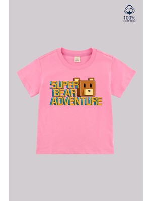 Ciro Kids Super Bear Adventure Süper Ayı Baskılı %100 Pamuk Kısa Kollu Unisex Çocuk Tişört