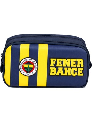 Fenerbahçe Iki Gözlü Erkek Çocuk Fenerbahçe Baskılı Mavi - Sarı Okul Kalem Çantası/kalemlik - 70016
