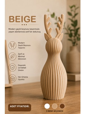 İBERİALHOME Iskandinav Tarzı Geyik Biblo | Minimalist Dekoratif Obje | Ev ve Ofis Dekoru