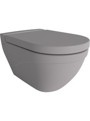 Bocchi Taormina Arch Asma Klozet Mat Gri + Pure Slim Klozet Kapak Mat Gri