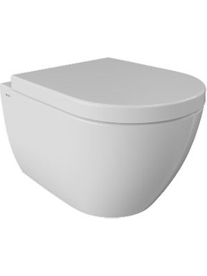 Bocchi Venezia Rimless Asma Klozet Parlak Beyaz + Pure Slim Klozet Kapak Parlak Beyaz
