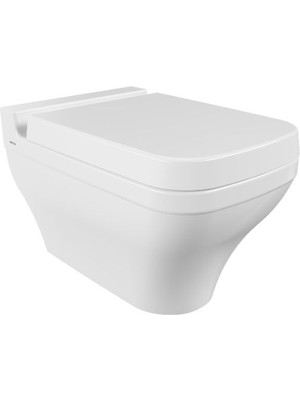 Bocchi Scala Asma Klozet Parlak Beyaz Yan Deliksiz + Tutti Slim Klozet Kapagı Beyaz