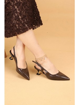 Nilsa Shoes Kadın Kısa Topuklu Abiye Ayakkabı Topuklu Ayakkabı