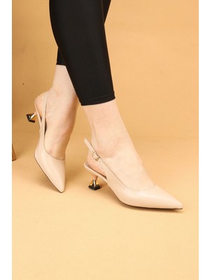 Nilsa Shoes Kadın Kısa Topuklu Abiye Ayakkabı Topuklu Ayakkabı
