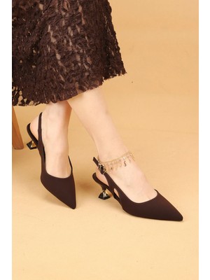 Nilsa Shoes Kadın Kısa Topuklu Abiye Ayakkabı Topuklu Ayakkabı
