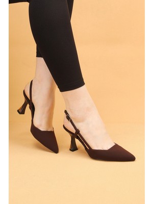Nilsa Shoes Kadın Ince Topuklu Saten Abiye Ayakkabı Topuklu Ayakkabı