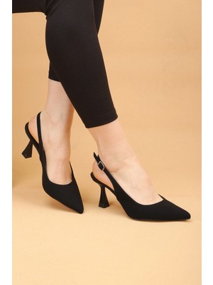 Nilsa Shoes Kadın Ince Topuklu Saten Abiye Ayakkabı Topuklu Ayakkabı