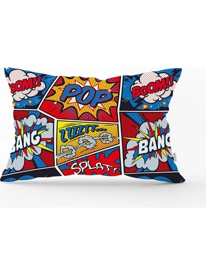 Modern Pop Art Tasarımlı Dijital Baskılı Modern Dikdörtgen Yastık Kırlent Kılıfı