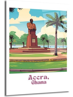 GLAZELLA Accra, Gana Tarihi Anıtı Modern Sanat Cam Tablo