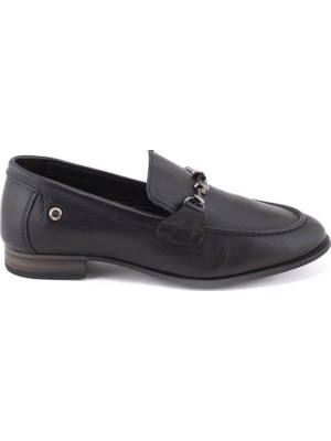 Mammamia D26YA-3365 Düz Topuk Loafer Deri Kadın Ayakkabı