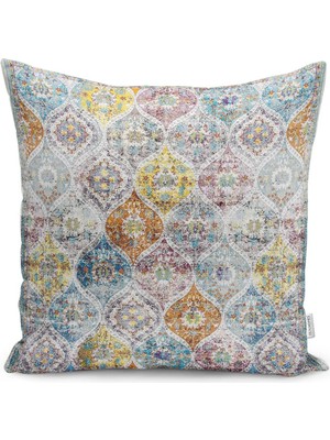Geleneksel Antik Motifli Kilim Desenli Dijital Baskılı Yastık Kırlent Kılıfı