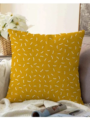 Çift Taraflı Renkli Zeminli Geometrik Desen Dijital Baskılı Modern Raşel Örme Yastık Kırlent Kılıfı