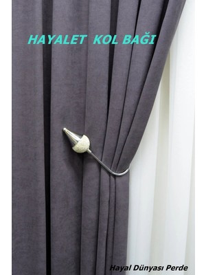 Hayal Dünyası Kornişe Takılan Hayalet Sistem Özel Tasarım Taşlı Perde Kol Bağı