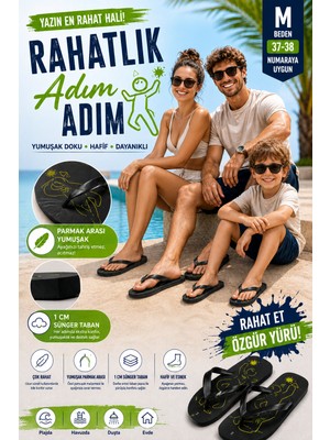 Pazariz Basic Parmak Arası Terlik Unisex Kadın Erkek Çocuk Eva Plaj Terliği Flip Flop Yazlık Deniz Havuz Günlük Kullanım Rahat Yumuşak Taban Acıtmaz Hafif Kaymaz Terlik