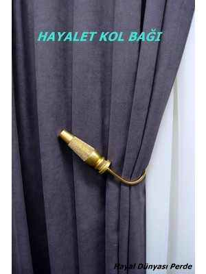Hayal Dünyası Kornişe Takılan Hayalet Sistem Özel Tasarım Taşlı Perde Kol Bağı