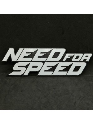 Goka 3D Craft Need For Speed (Nfs) Logolu 3D Duvar Dekoru - 18 cm Slim Versiyon (Çift Taraflı Bantlı)