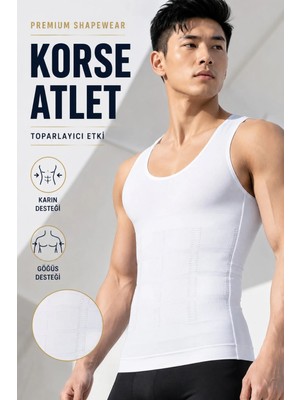 Elilom Yukka Erkek Korse Shapewear Atlet Göbek ve Göğüs Toparlayıcı Dik Duruş Sıkılaştırıcı Fit