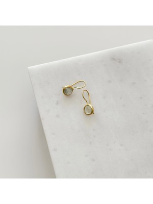 Vesce Atelier Mini Luna Quartz Doğaltaş Küpe