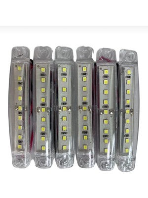 Kuzey Aksesuar 9 LED Parmak LED Beyaz 12-24V Tır Kamyon Dorse Off Road Uyumlu 10 Adet