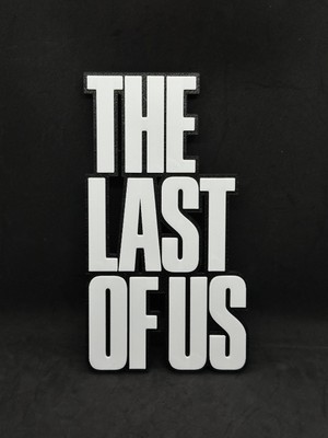 Goka 3D Craft The Last Of Us (TLOU) Logolu Post-Apokaliptik 3D Duvar Dekoru - 18 cm Slim Versiyon (Çift Taraflı Bantlı)