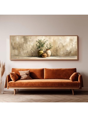 Empressco Şık Ahşap Çerçeveli Panoramik Oturma Odası Tablosu UZ0359