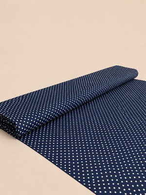 Zümra Baby %100 Pamuk Desenli Poplin Kumaş - Puantiyeli - (50x170)
