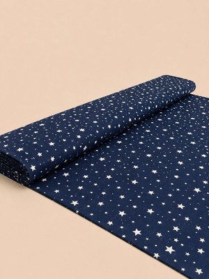 Zümra Baby %100 Pamuk Desenli Poplin Kumaş - Yıldız Desenli - En : 170CM