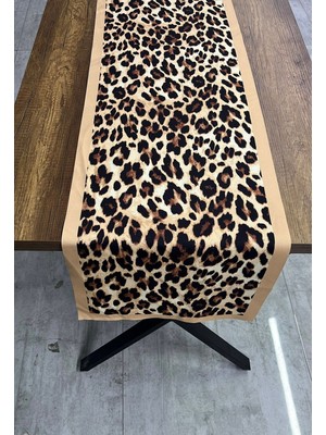 Empressco Şeritli Leopar Desenli Koşu Yolu 40X140, Şık ve Dayanıklı Tasarım