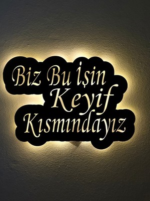 Empressco Ahşap Duvar Yazısı, LED Işıklı, Dekoratif, Keyifli Mekanlar Için Tasarım
