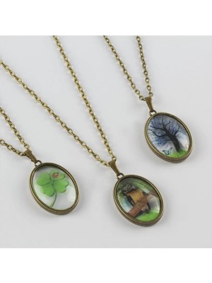 TKÇ Ağaç Fanus Canlı Kolye