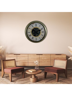 TKÇ Vintage Aurea 60 cm Çarklı Duvar Saati