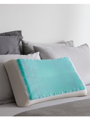 Empressco Serinletici Visco Jel Yastık 60X40X14 cm Beyaz Rahat Uyku