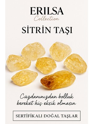Empressco Ham Doğal Sitrin Taşı Cüzdan Boyu, Şık ve Enerjik Tasarım