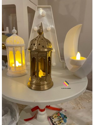 Empressco Ramazan Feneri, LED Tealight Hediyeli, Modern Ev ve Ofis Dekoru