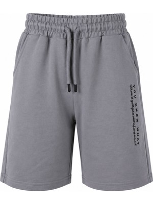 Trender 8049 Biyeli You Know Gri Erkek Çocuk Şort 26YSS2000048