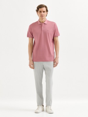 Karaca Pembe %100 Pamuk Pike Polo Yaka Tişört