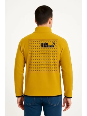 Lune Store Arka Polar Kazak Dik Yaka - Sarı