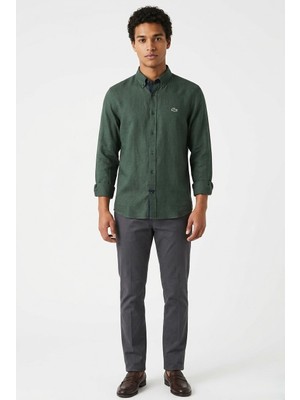 Lacoste Slim Fit Keten Gömlek