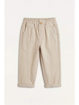 DeFacto Regular Fit Düz Paça Gabardin Bej Pantolon Erkek Bebek A8429A526AU