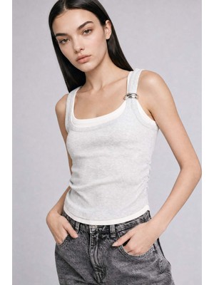 DeFacto Slim Fit U Yaka Ribana Pamuklu Atlet H1587AX26AU