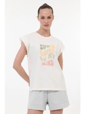 Kinetix Wl Gosıa 11MS201 5fx Ekru Kadın Kısa Kol T-Shirt