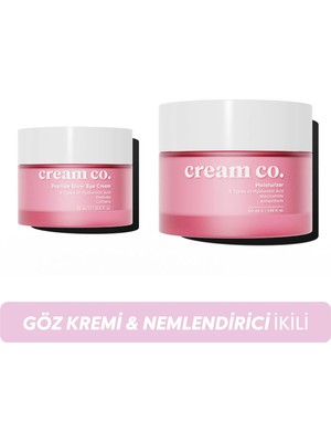 Cream Co. Aydınlatıcı Kırışıklık Karşıtı Cilt Tonu Eşitleyici Su Bazlı Nemlendirici Göz Kremi İkili