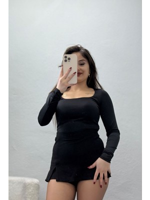 Modi Önü Çift Kat Çıtçıtlı Body Siyah - 21940.200.