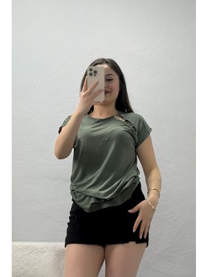 Modi Halka Detaylı Bluz Açıkhaki - 43989.599.