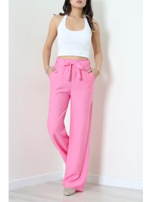 Modi Bol Paça Bağcıklı Pantolon Pembe - 90018.2023.