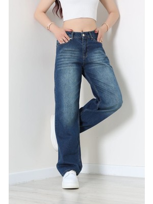 Modi Wide Leg Kot Pantolon Mavi - 31641.2059.